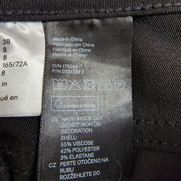 Rare H&M Black Beading High Waisted Strechy Streight Leg Pants Co ord Set - Picture 7 of 16